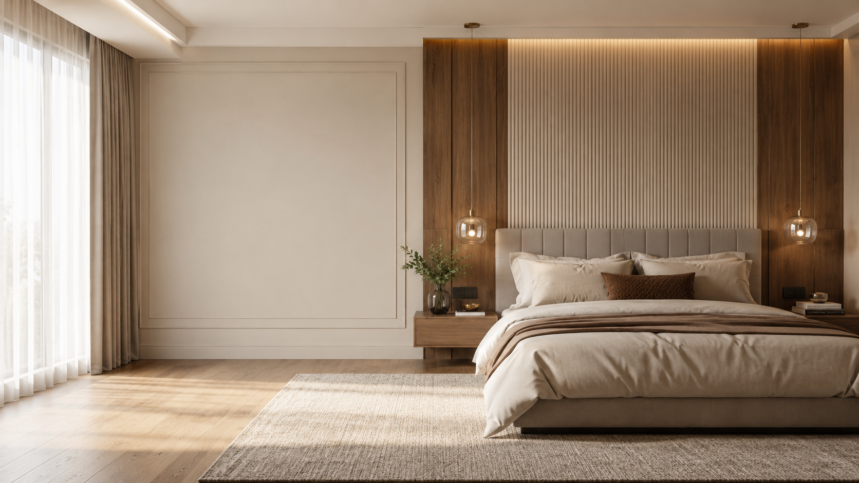 Custom interior design project featuring modern furnishings and decor