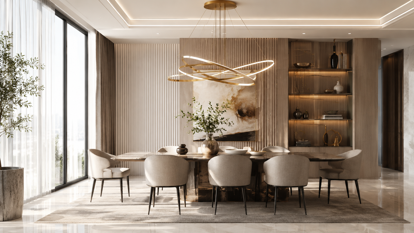 Dining room detail during design development
